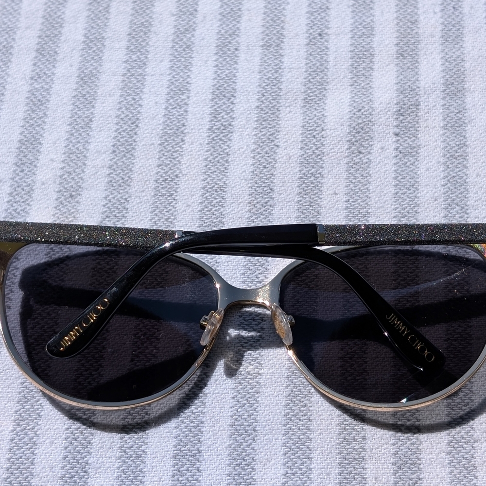 Jimmy Choo Black and Gold Sunglasses